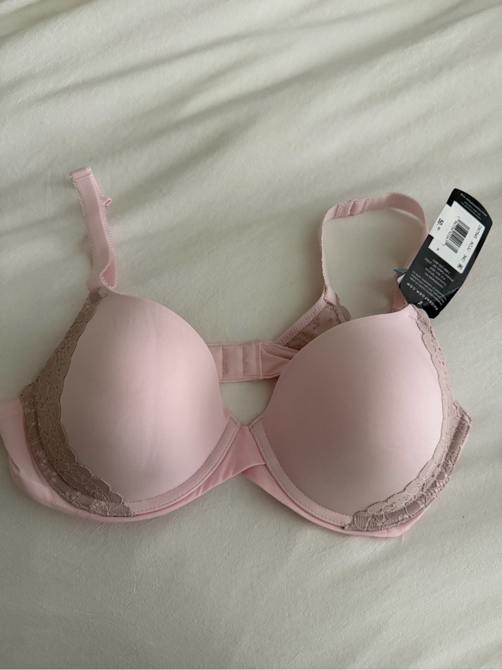 Women's Light Pink Lace-Trim T-Shirt Bra 34C new with tags